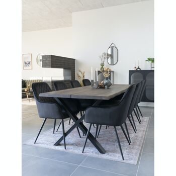 Harbo Dining Chair - Chaise en velours noir 2