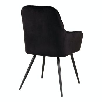 Harbo Dining Chair - Chaise en velours noir 5