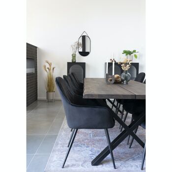 Harbo Dining Chair - Chaise en velours noir 7