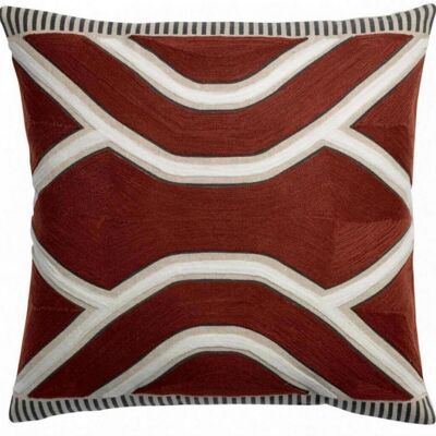 Caramel Embroidered Johan Cushion 45 x 45