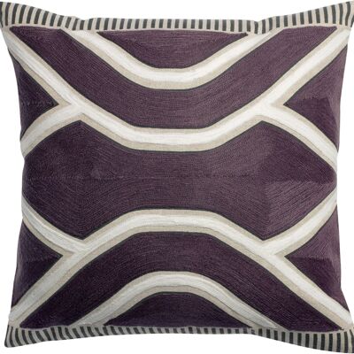 Cushion Johan embroidered Raisin 45 x 45