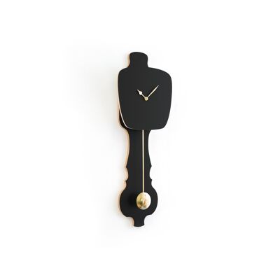 KLOQ wall clock Satin Black & Shiny Gold Small (Special Edition)