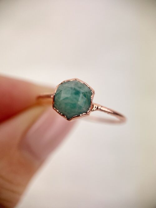 Amazonite Ring - Size J