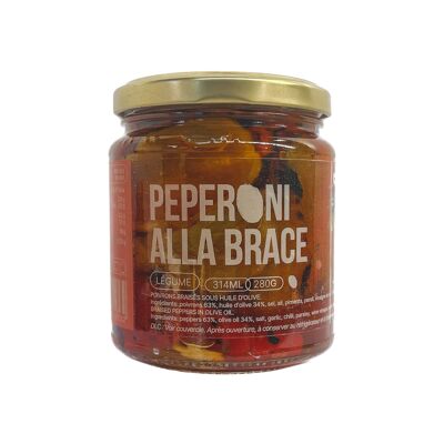 Verduras - Peperoni alla brace - Pimientos asados ​​en aceite de oliva (280g)