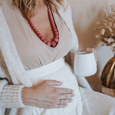 MintyWendy birth gift | Terracotta maternity necklace