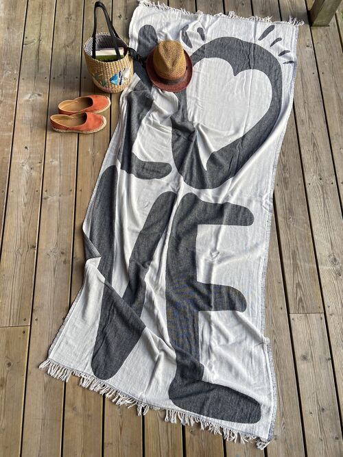 LOVE Beach Towel & Yoga Towel & Shawl