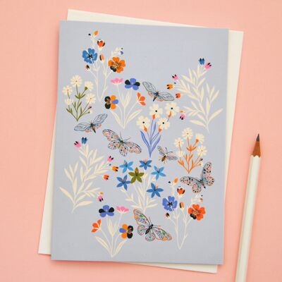 Butterflies and Bees Greetings Card