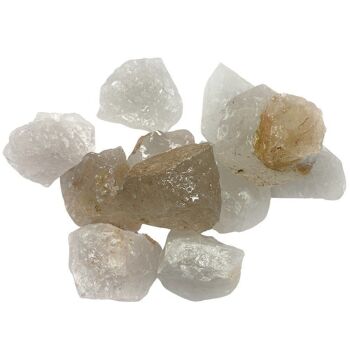 Pack de cristaux bruts taillés bruts, 1 kg, quartz clair 4