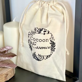 Pochon Coton éco-responsable Cocoon'Essence liens coulissants 2