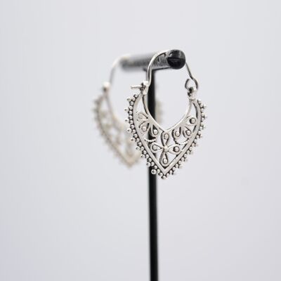 Silver hoop earrings | sheet