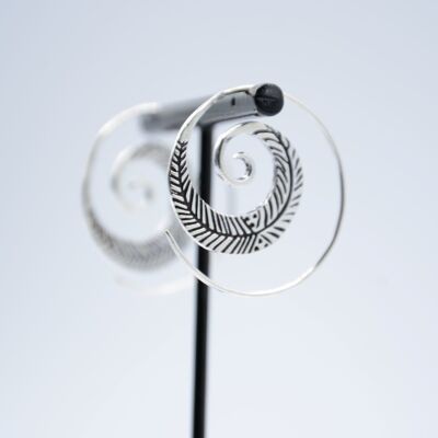 Boucles d'oreilles en spirale | feuille