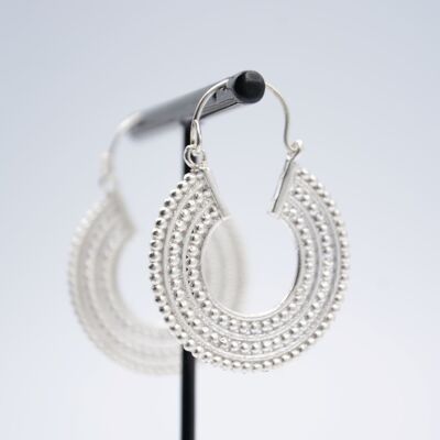 Silver hoop earrings | Cleopatra