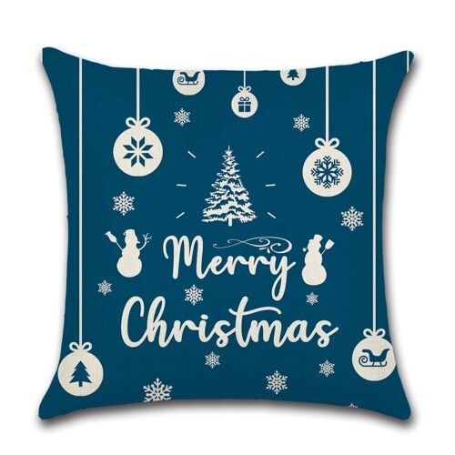 Cushion Cover Christmas - Merry Christmas Blue
