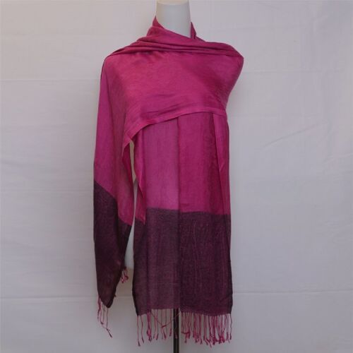 Indischer Pashmina Schal | dunkles pink