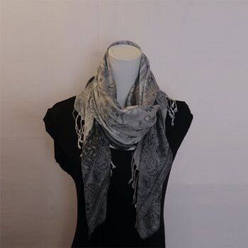 Foulard en pashmina indien | gris