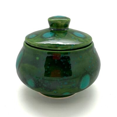 Ceramic Dovedale Sugar Bowl - Lava Green