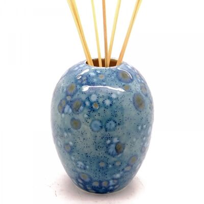 Ceramic Dovedale Reed Diffuser Jar - Egg Vase - Mermaid Blue