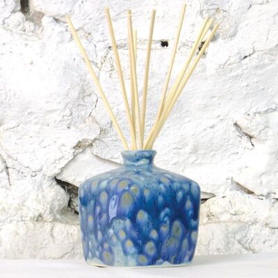 Ceramic Dovedale Reed Diffuser Jar - Square - Mermaid Blue