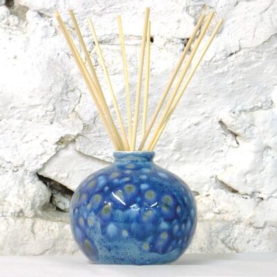 Ceramic Dovedale Reed Diffuser Jar - Round - Mermaid Blue
