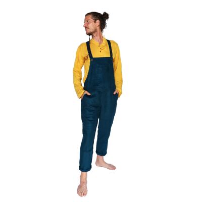 Cool unisex dungarees made of cord in dark blue