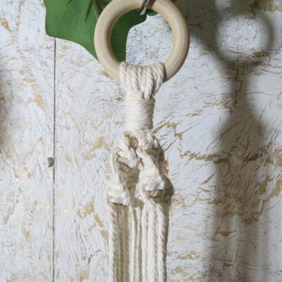 Macrame Plant Hanger /100% Natural Cotton/Eco-friendly - short - off white