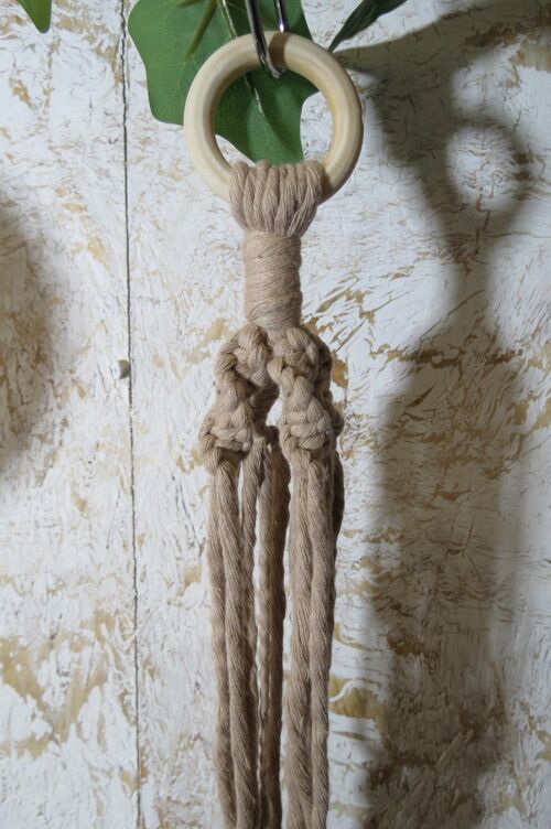 Macrame Plant Hanger /100% Natural Cotton/Eco-friendly - short - nude