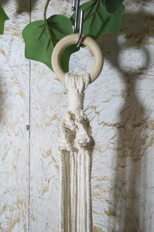 Macrame Plant Hanger /100% Natural Cotton/Eco-friendly - medium - off white