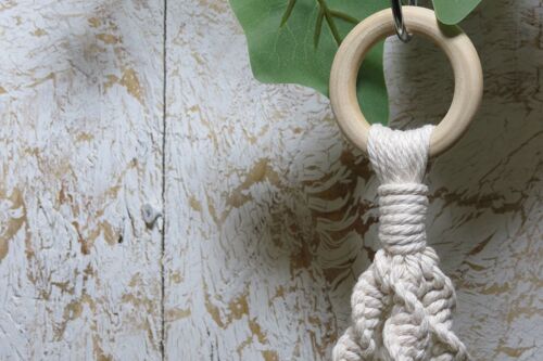 Macrame Plant Hanger /100% Natural Cotton/Eco-friendly - long - white