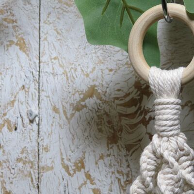 Macrame Plant Hanger /100% Natural Cotton/Eco-friendly - long - white