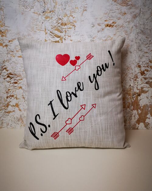 P.S. I love you message pillowcase