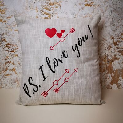 P.S. I love you message pillowcase