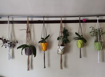 Cintres pour plantes - couleur coton naturel - nœuds simples 1