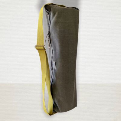 Bolsa Yoga Mat Loneta gris / mostaza