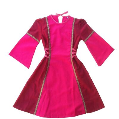 Historisches rosafarbenes Damenkleid