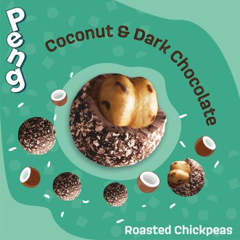 110 g de pois chiches rôtis à la noix de coco et au chocolat noir PENG 2
