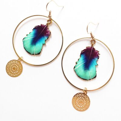 Joni Earrings - Turquoise Purple