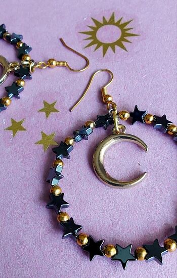 Boucles d'oreilles constellations stellaires 3