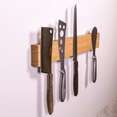 Magnetic knife header CULTRO - 50cm - walnut - screws (drilling required)