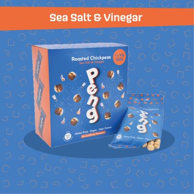 Paquete múltiple de 6 x 30 g de garbanzos asados con vinagre y sal marina PENG