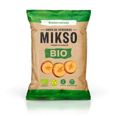 MIKSO BIO Chips vegetales de boniato naranja ecológicos 80g
