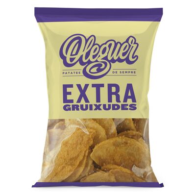 OLEGUER Chips de patata extra crujiente, extra gruesa 150g