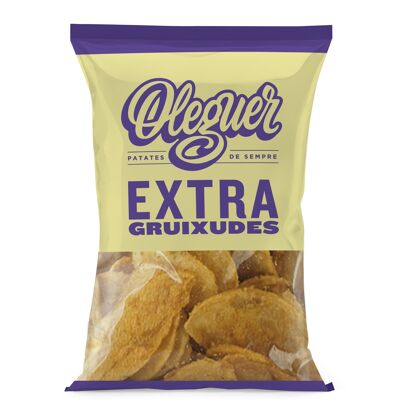 OLEGUER Chips de patata extra crujiente, extra gruesa 150g