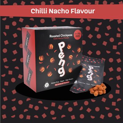 Multipack 6 x 30g PENG Chili Nacho Geschmack Geröstete Kichererbsen