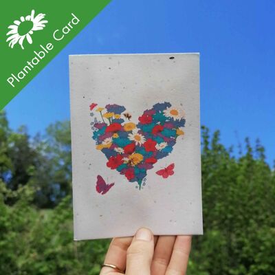 Floral Heart - Plantable Card