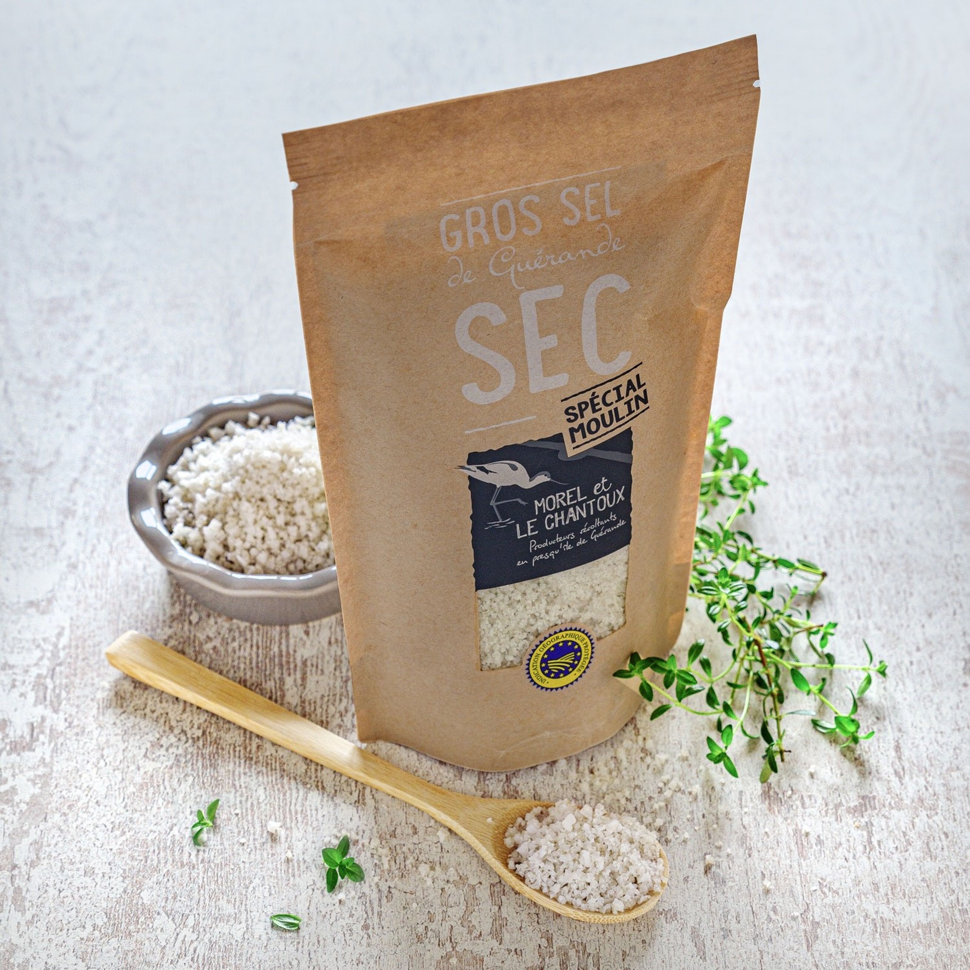 Gros sel de Guérande sec - Spécial moulin, 500g