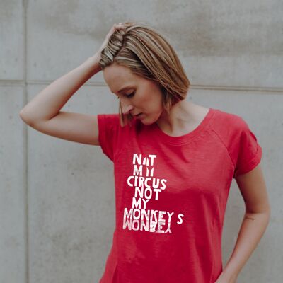 Tee-shirt femme ILI4 pas mon cirque pas mes singes