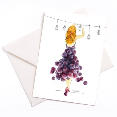 Saison des raisins - cartes avec noyau de couleur et enveloppe | 215