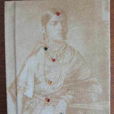 Recycled paper notebook with a historical Maharani motif