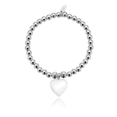 Pulsera de corazón pulido