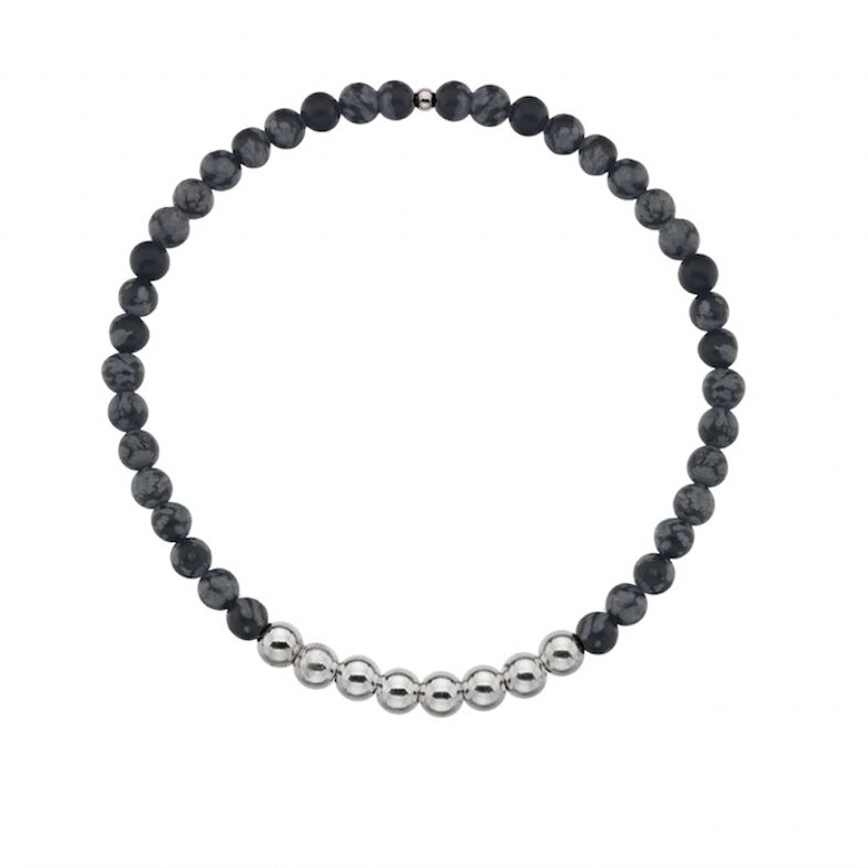 BRACELET HOMME ELASTIQUE BLEU-HEMATITE - HOMMES/Bracelets Hommes